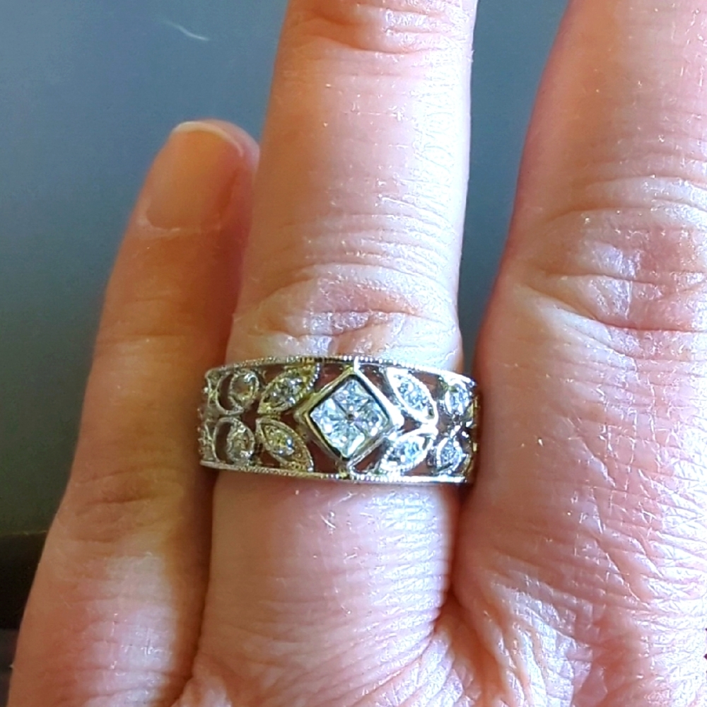 Sterling CZ Band Ring